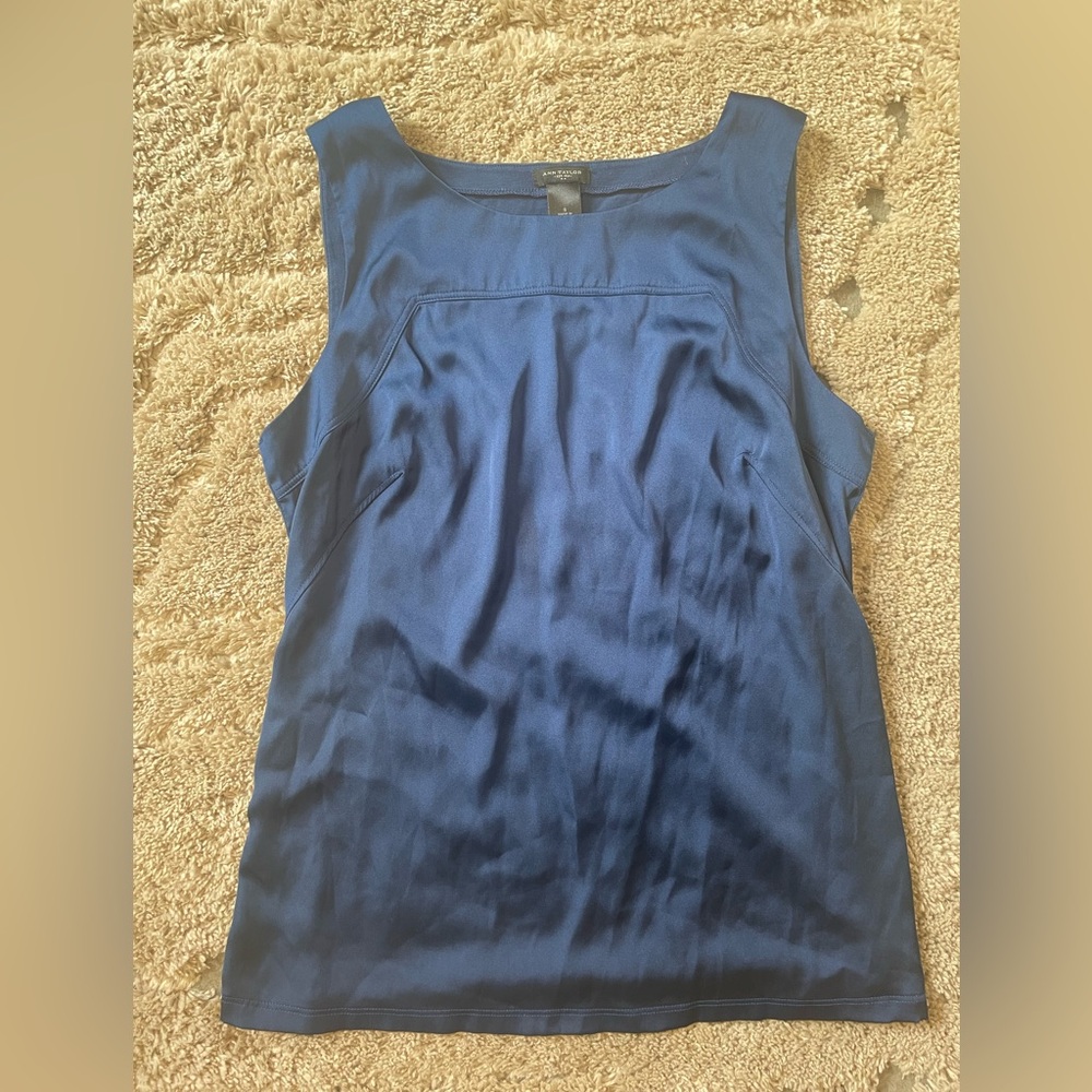 Ann Taylor Navy Blue Tank Top